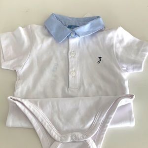 Jacadi White 18 month Polo Bodysuit/onesie